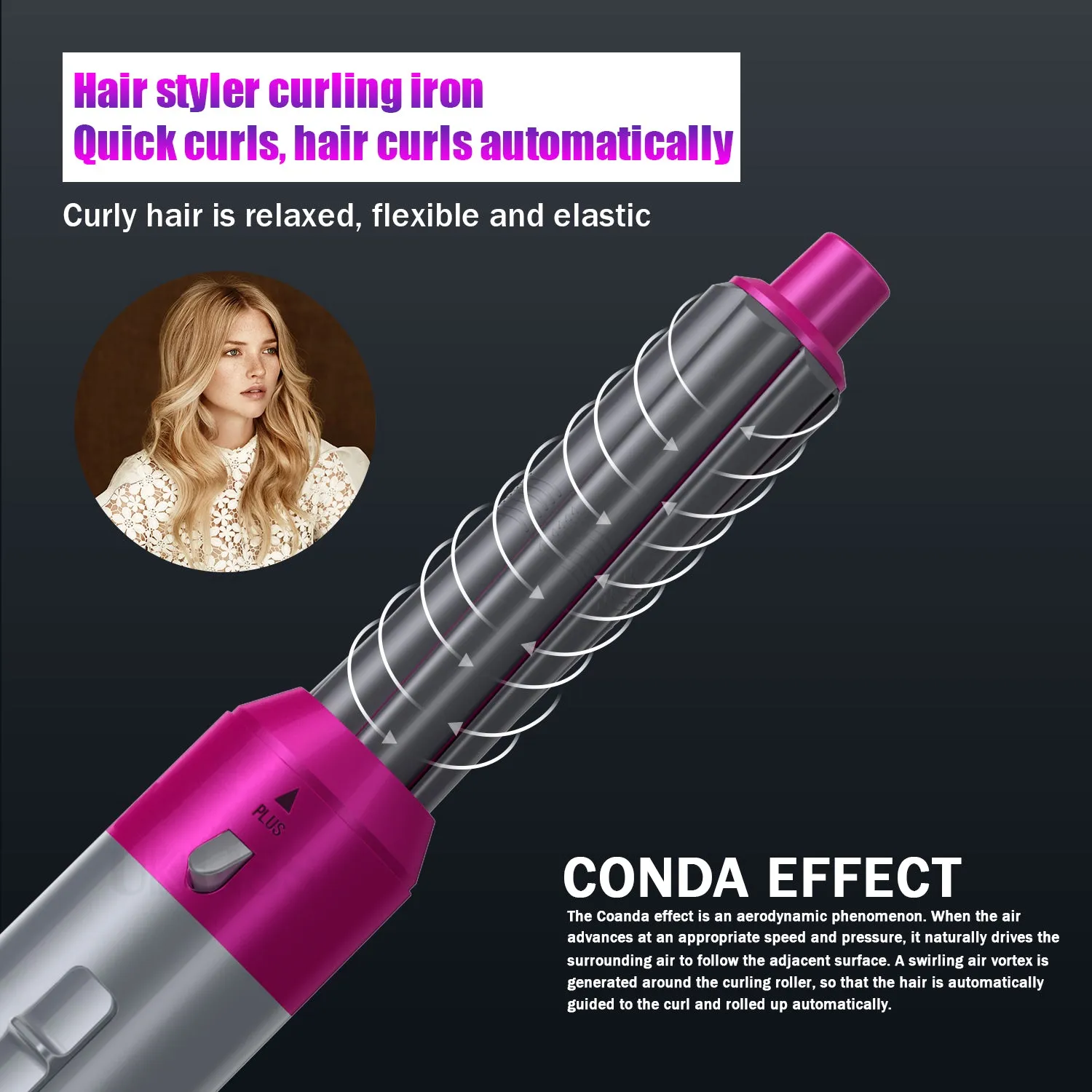 Hair Dryer Comb Multi Functional 5 In1 Hair Curling Straightening Hair Styling Comb Straightener Curler