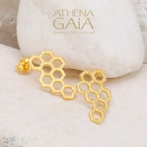 Honey Comb Post Earrings