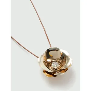 INACO Large Rose Necklace Gold