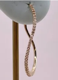 Infinite Topaz Pavé Hoops in Solid White Gold