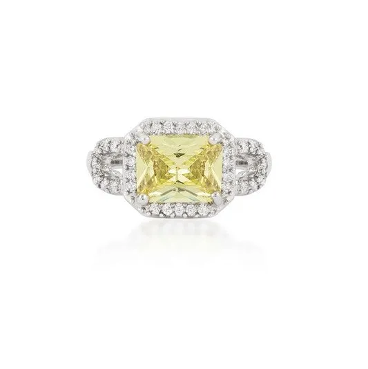 Karae 3ct Canary Radiant CZ Cocktail Ring | 4.5ct