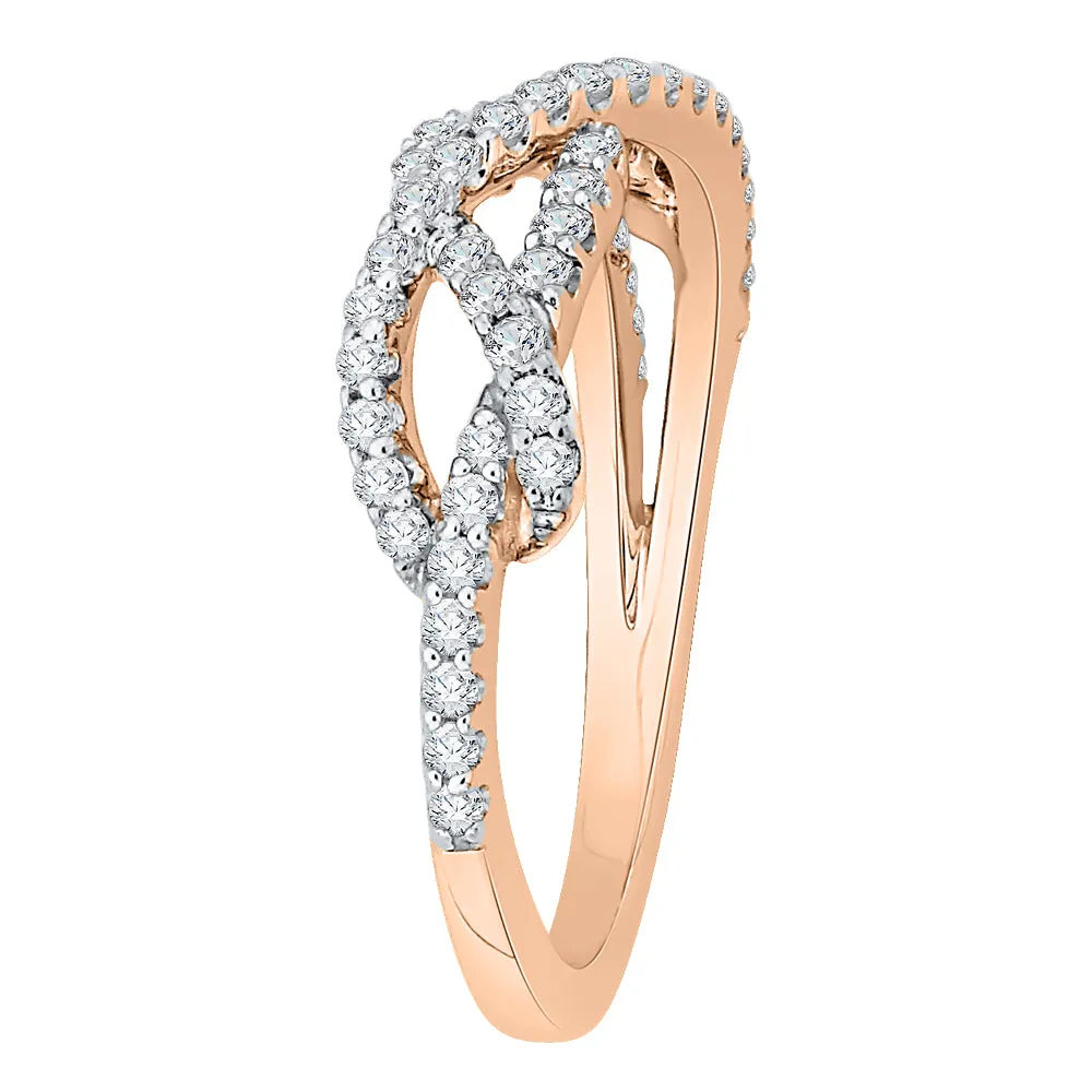 KATARINA Diamond Intertwined Twisted Infinity Cocktail Ring (3/8 cttw)