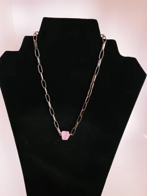 Kunzite   Amethyst Nechlace