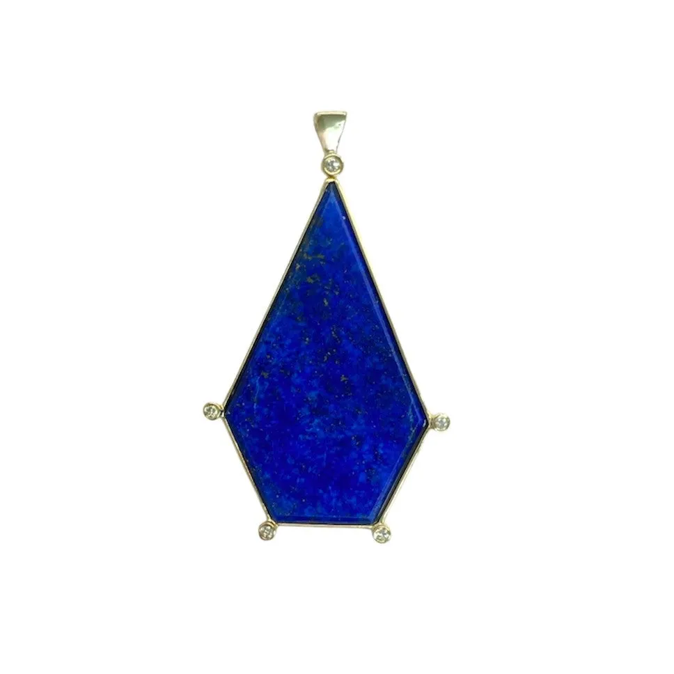 Lapis & Diamond Pendant