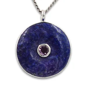 Lapis and Amethyst pendant