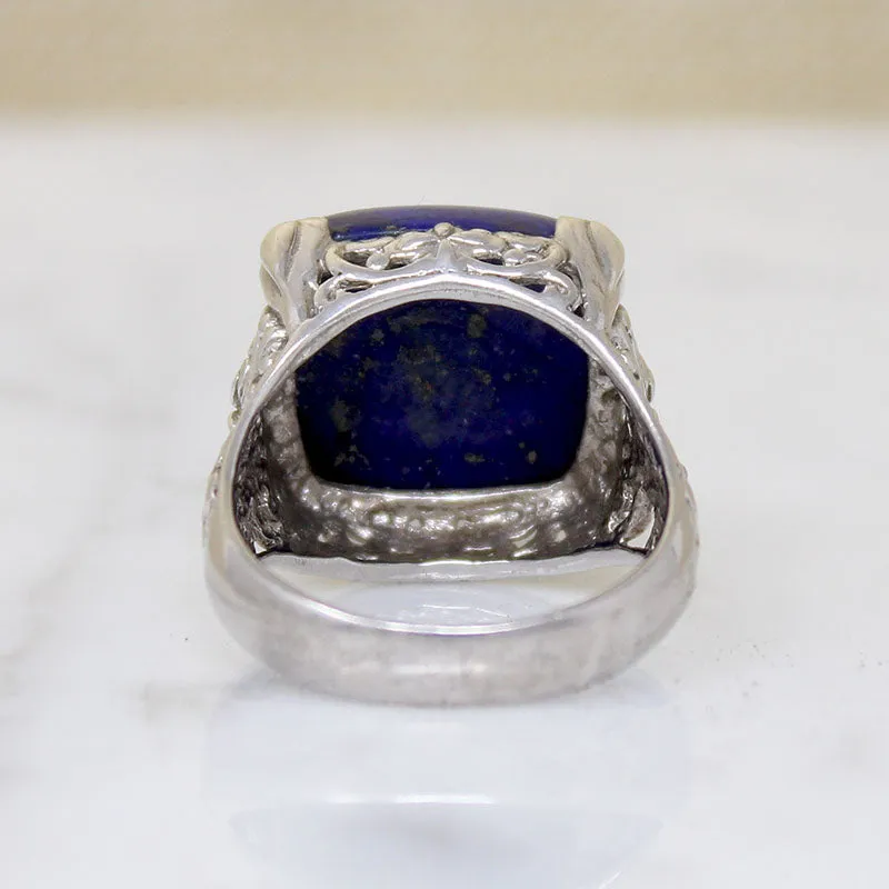 Lapis Lazuli in Ornate Sterling Ring