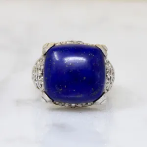 Lapis Lazuli in Ornate Sterling Ring