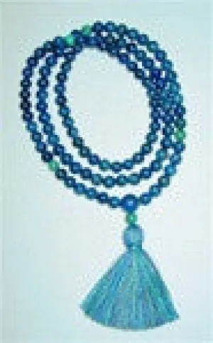 Lapis Mala with Turquoise