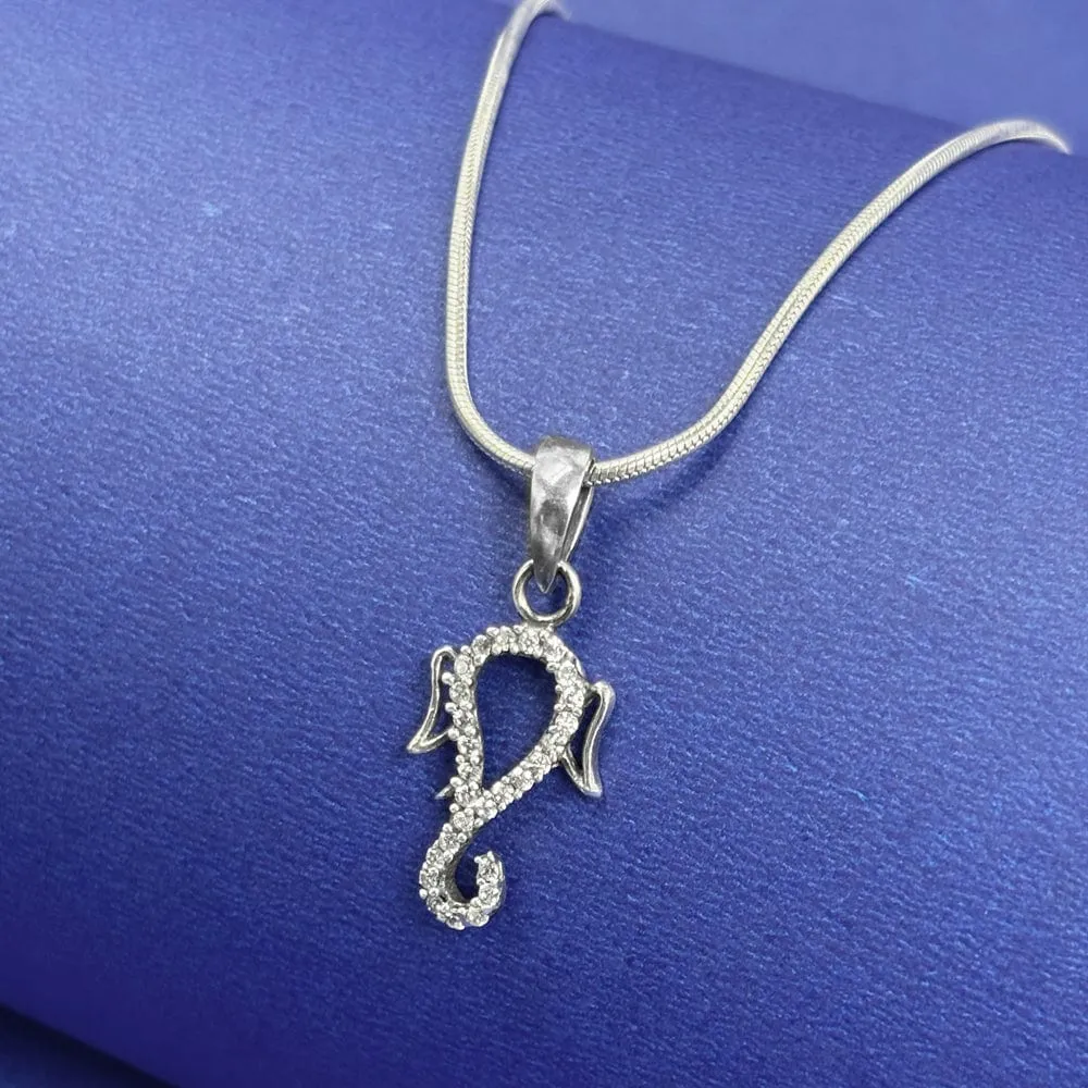 Lord Ganesha sterling silver zircon pendant