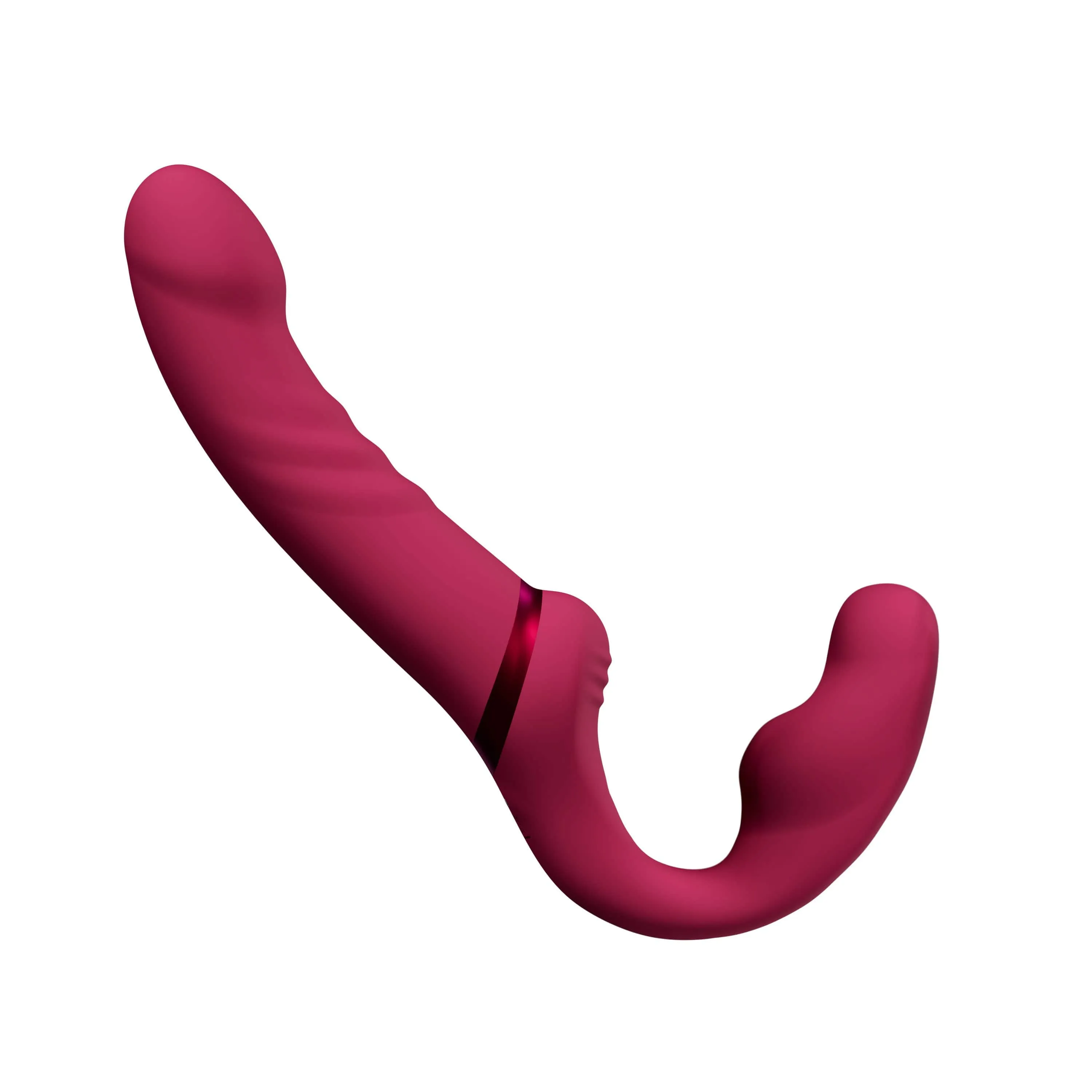 Lovense - Lapis App-Controlled Dual Ended Vibrating Strapless Strap On (Red)