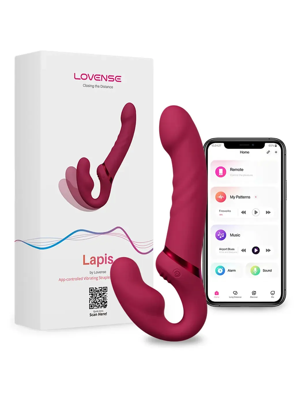 Lovense Lapis Double-Ended Vibrating Strapless Strap-On