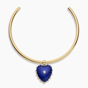 Malene Lapis Heart Choker Necklace