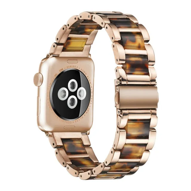 Metal Resin Strap For Apple Watch Band Series 7 6 5 4 Bracelet iWatch 38mm 40mm 41mm 42mm 44mm 45mm Wristband |Watchbands|