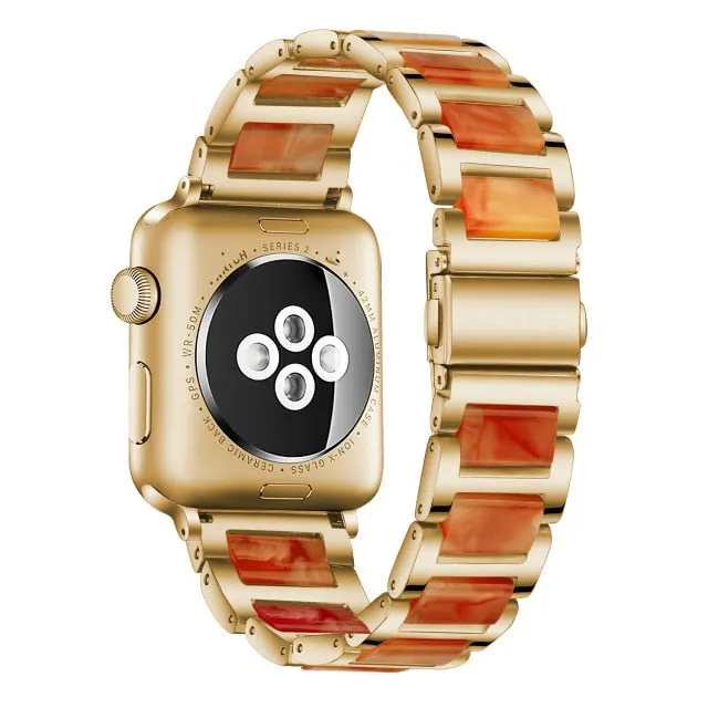 Metal Resin Strap For Apple Watch Band Series 7 6 5 4 Bracelet iWatch 38mm 40mm 41mm 42mm 44mm 45mm Wristband |Watchbands|