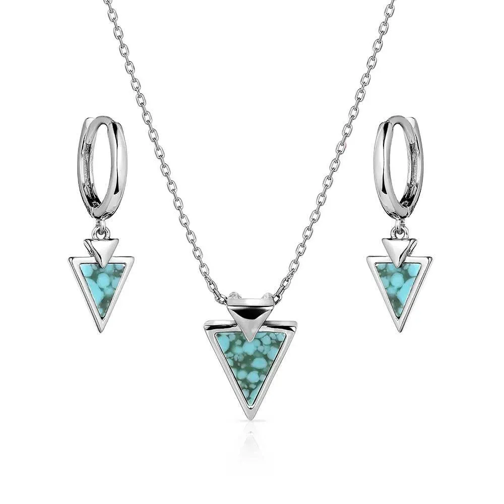 Montana Silversmiths Pointed Path Turquoise Set