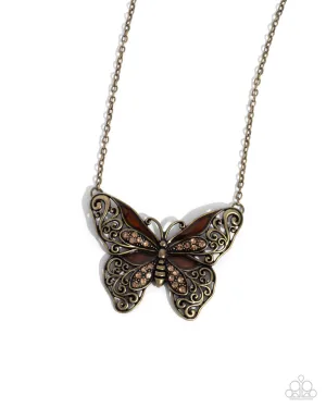 Necklaces Flawless Flight - Brass Butterfly