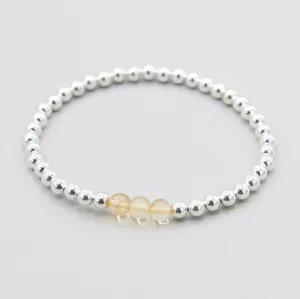 November Citrine Beaded Lux Bracelet