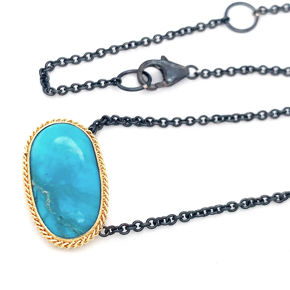 One-of-a-Kind Bisbee Turquoise Necklace - "Kintsugi"