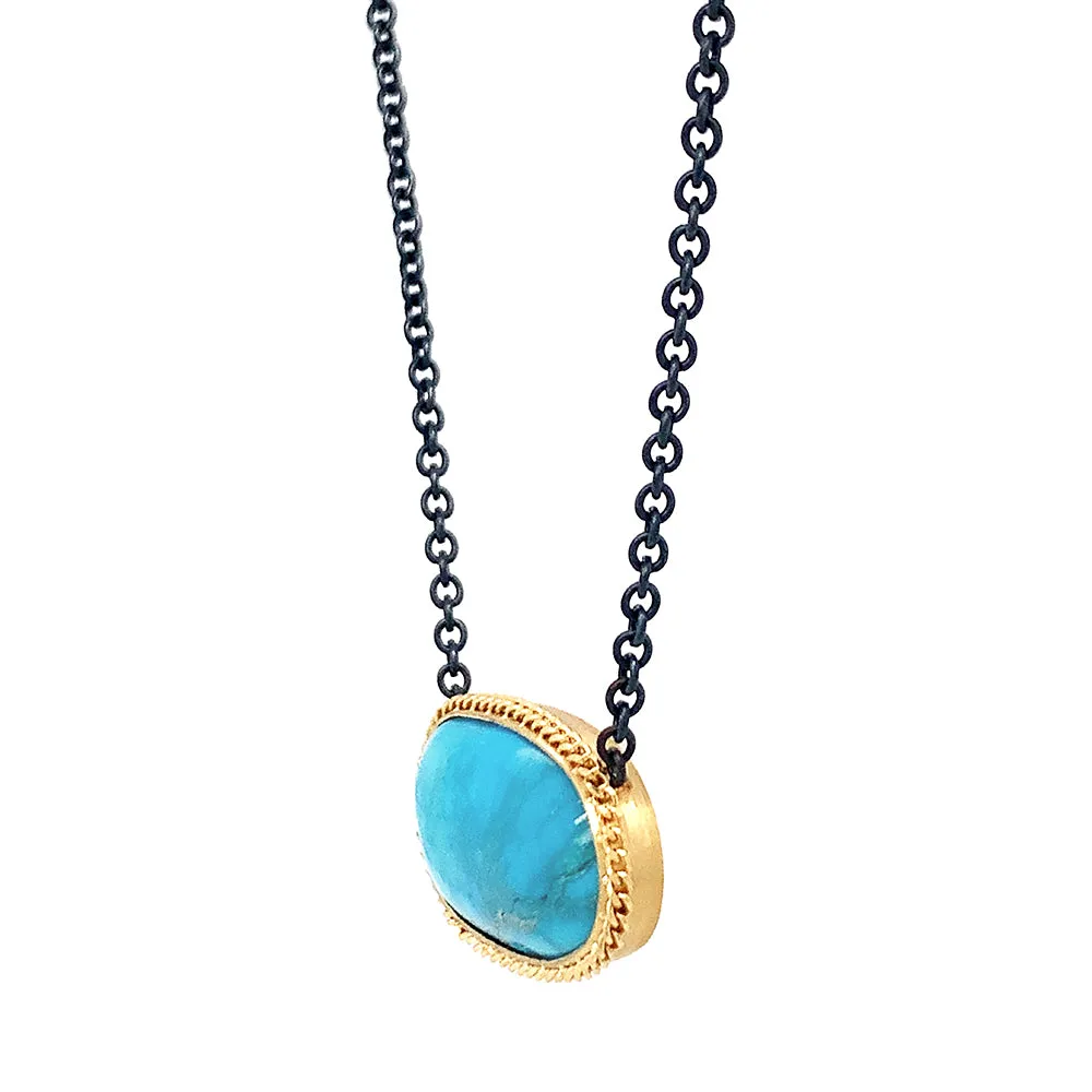 One-of-a-Kind Bisbee Turquoise Necklace - "Kintsugi"