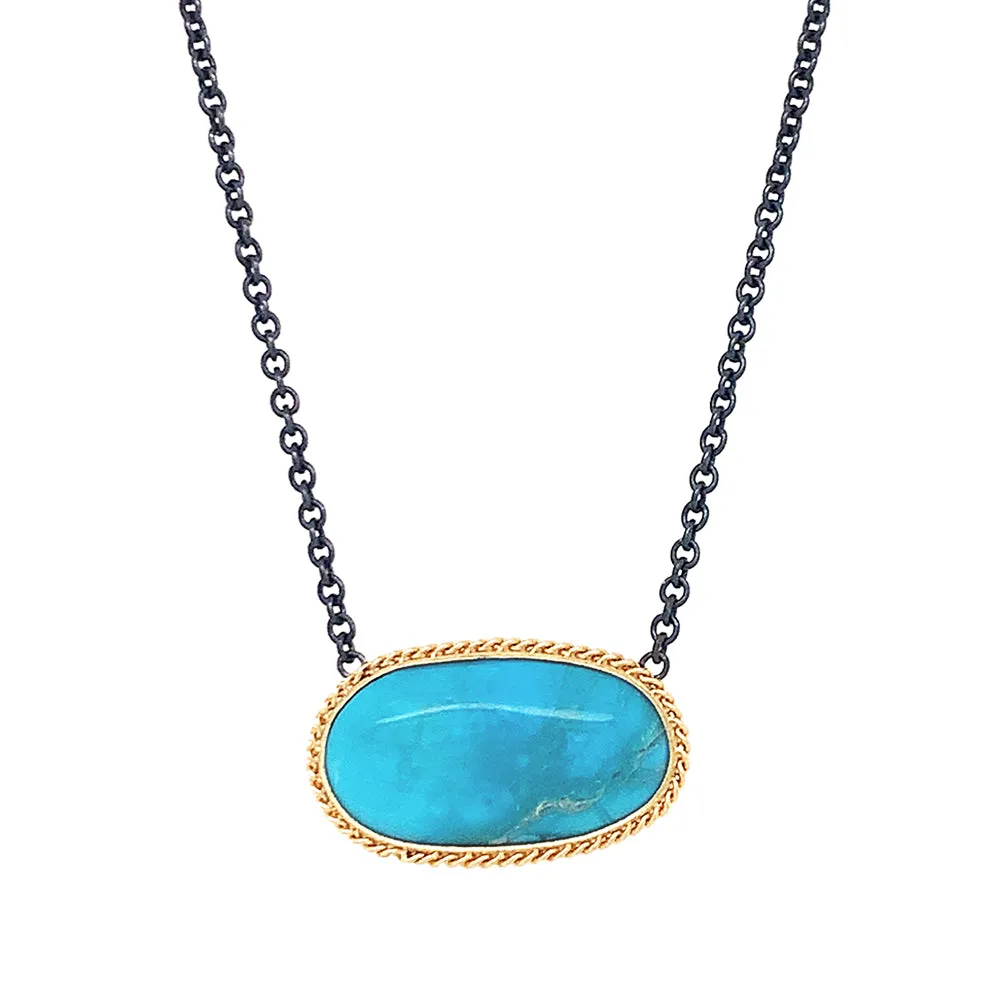 One-of-a-Kind Bisbee Turquoise Necklace - "Kintsugi"