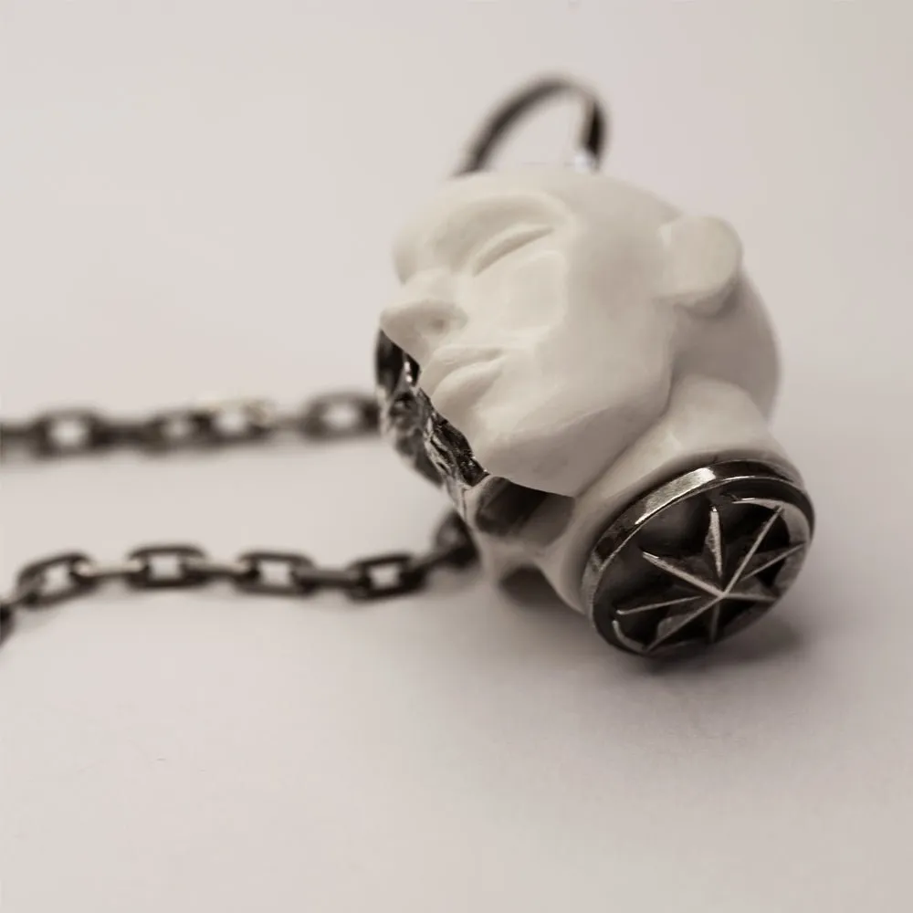 Oracle Skull pendant - white