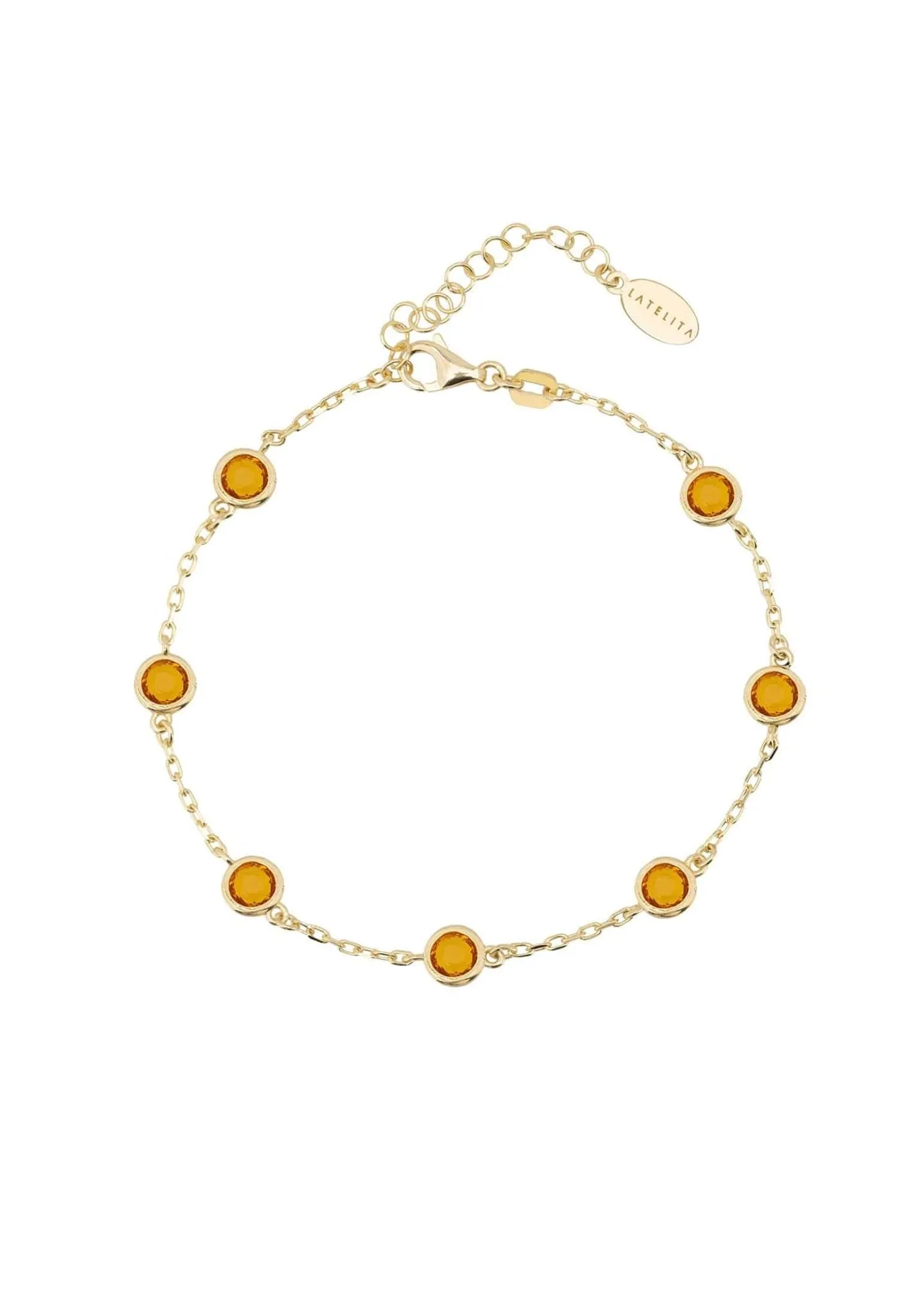 Palermo Bracelet Gold Citrine