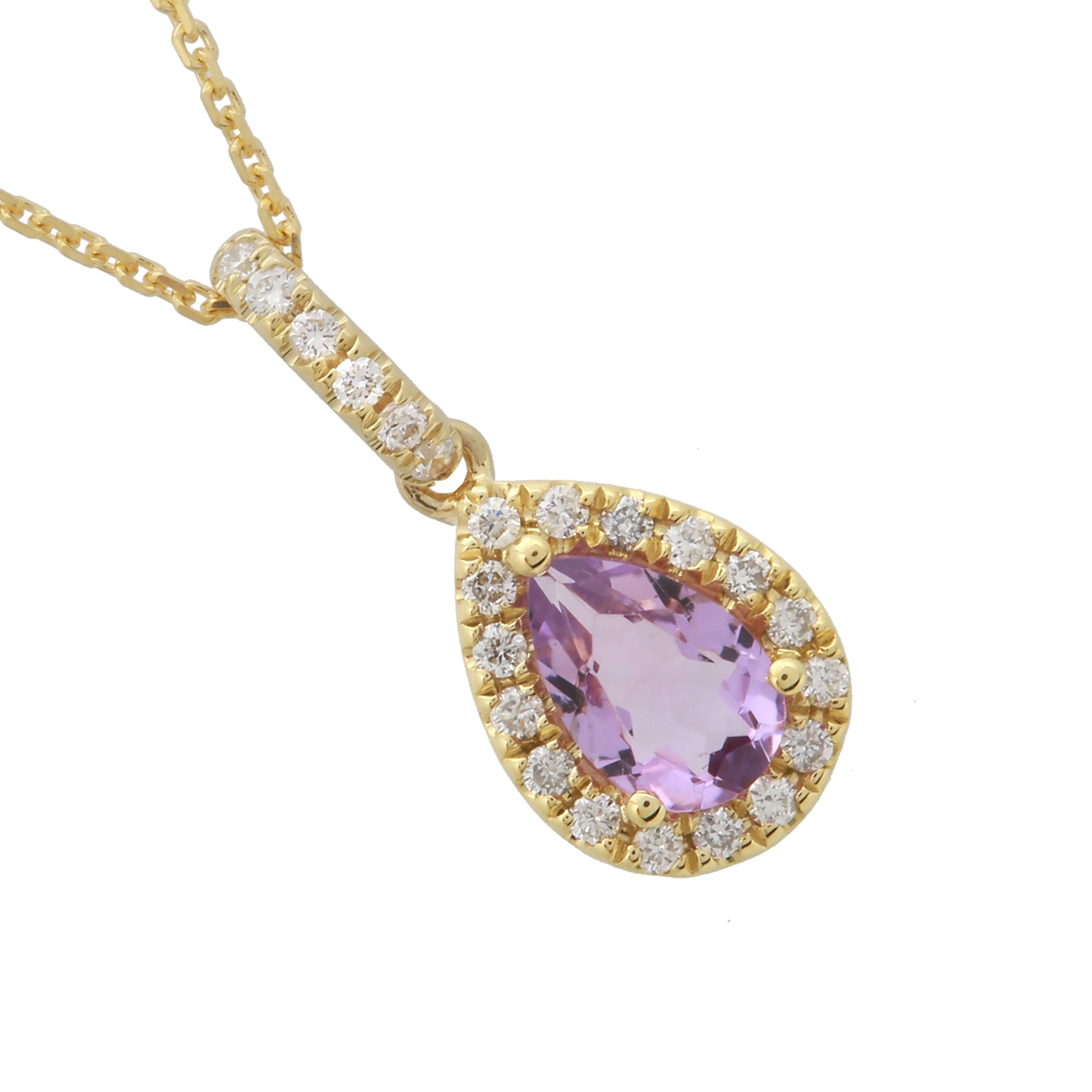 Pear Amethyst Halo