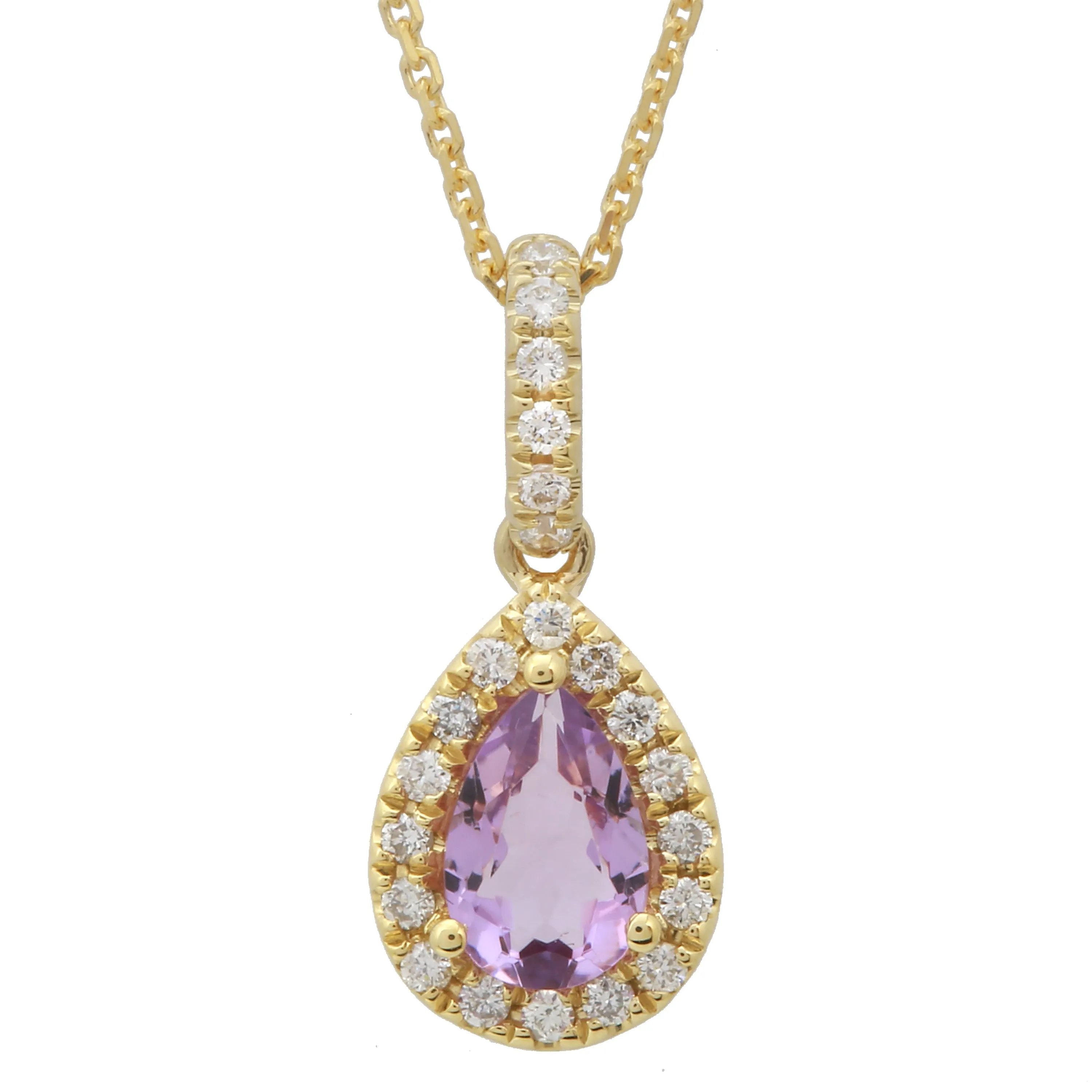 Pear Amethyst Halo