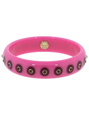 Pink and Burgundy Bakelite Citrine Bangle