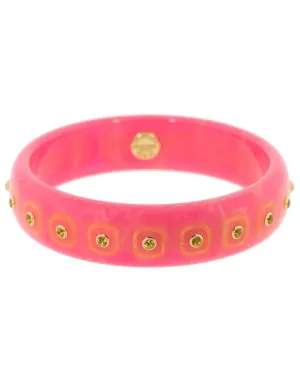 Pink and Yellow Citrine Bakelite Bangle