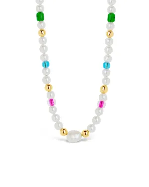 Polly Pearl Beaded Choker Necklace