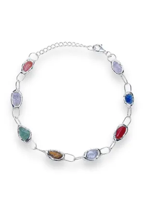 Rainbow Bracelet in Silver