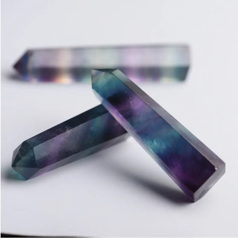 Rainbow fluorite decoration