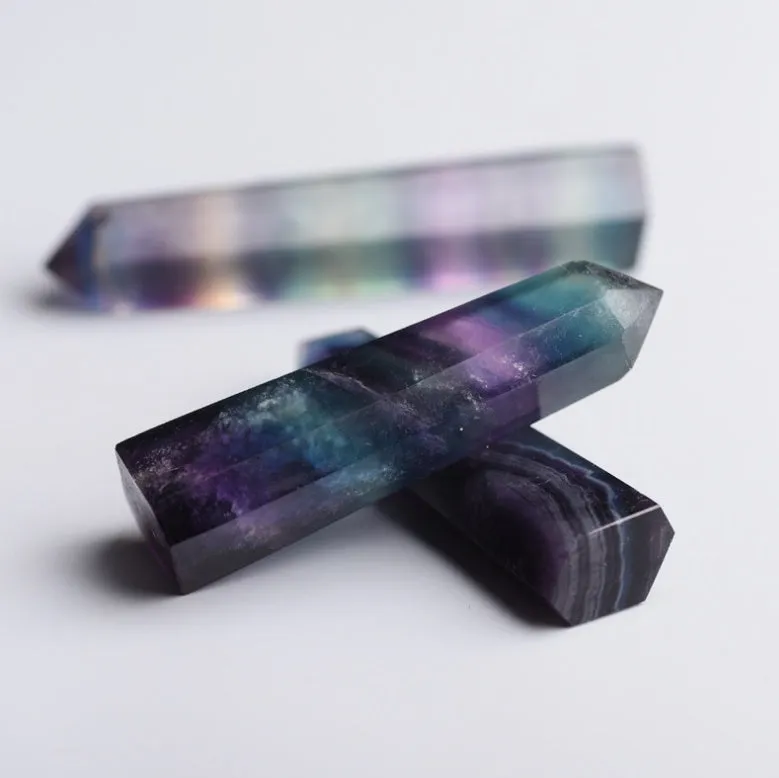 Rainbow fluorite decoration