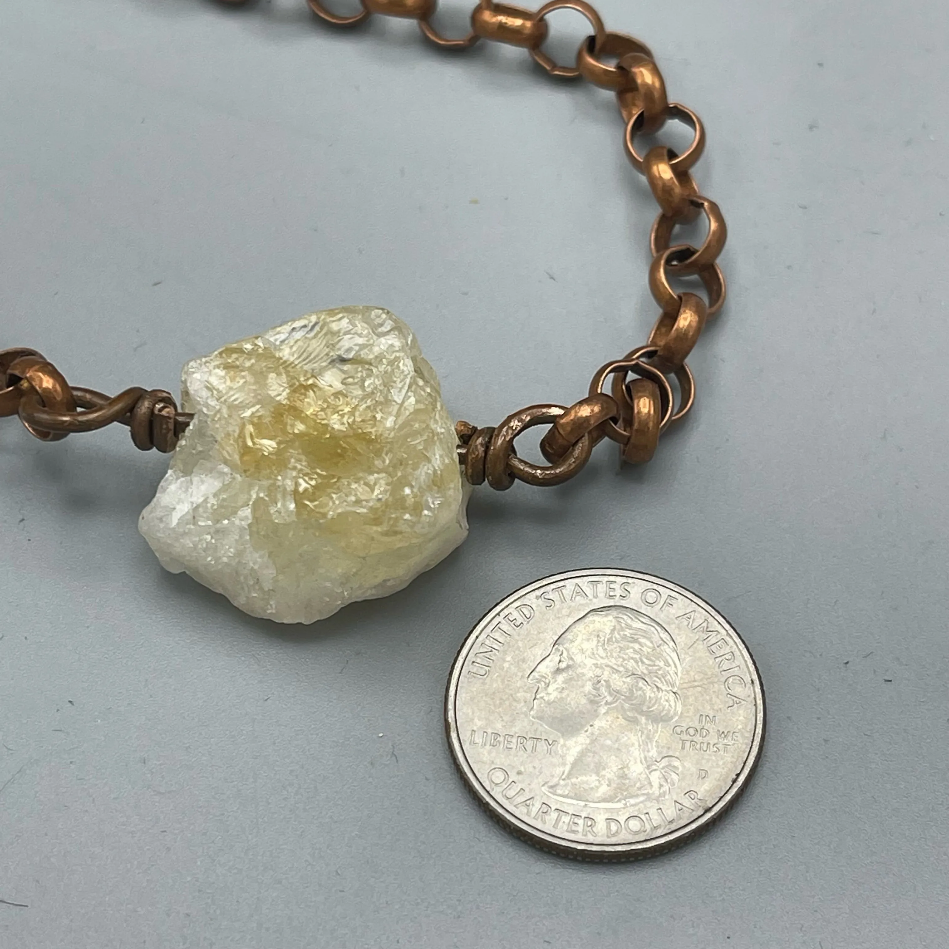 Raw Citrine gemstone Bracelet