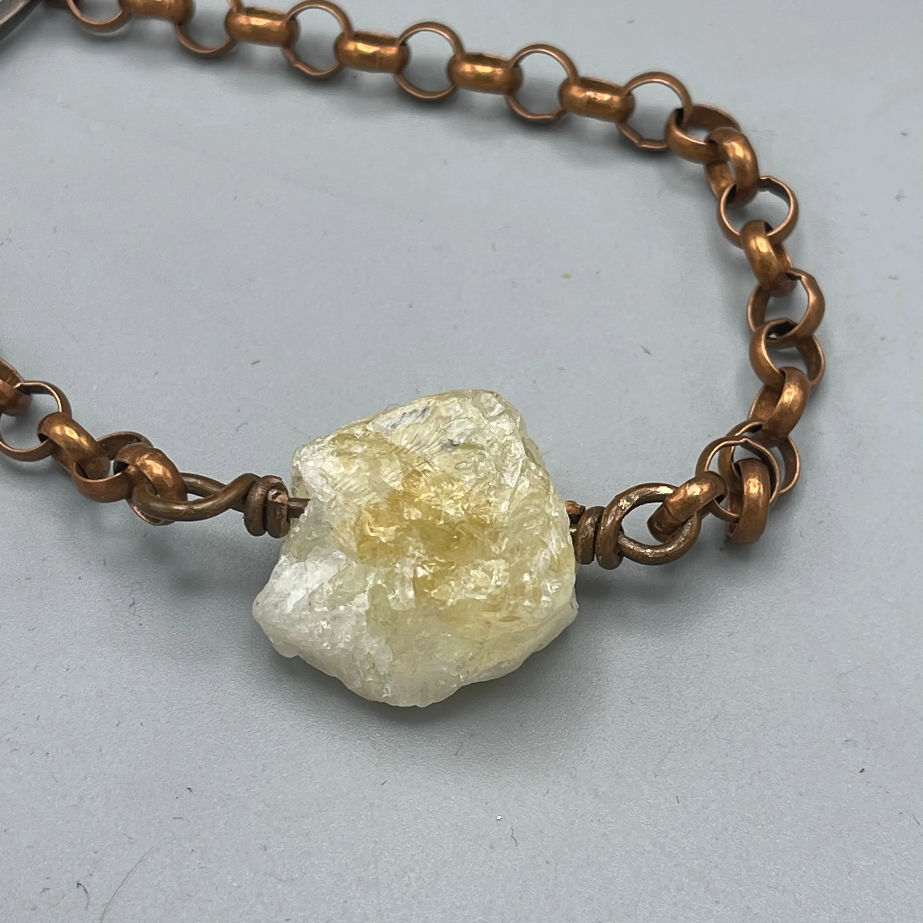 Raw Citrine gemstone Bracelet