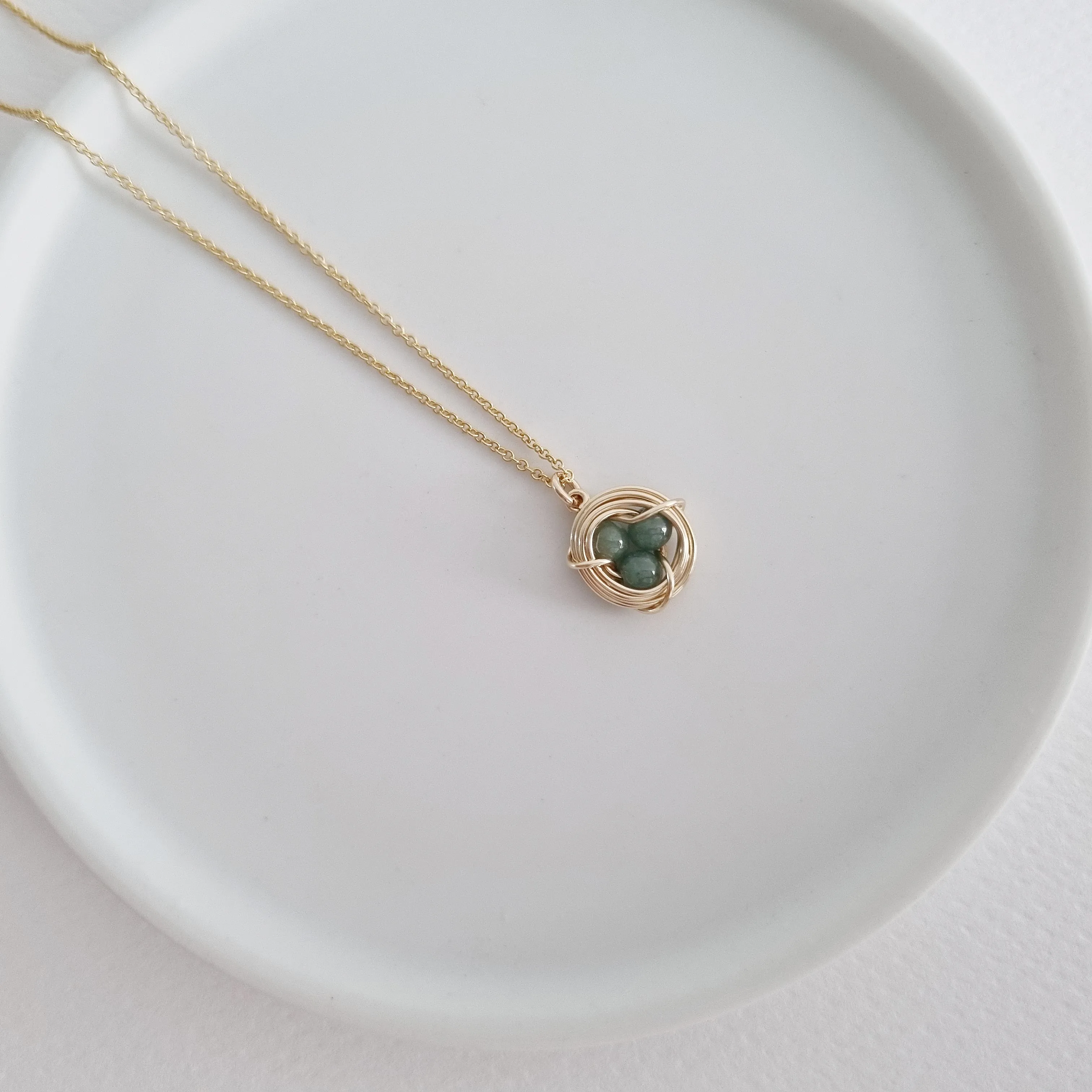 Robin's Nest Necklace / Jade