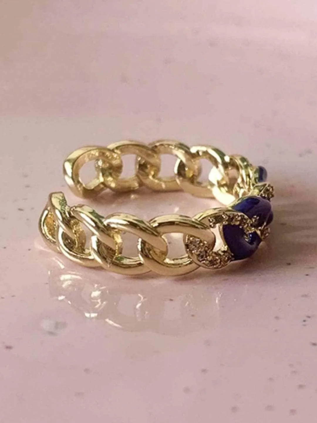 Sapphire Chains Ring