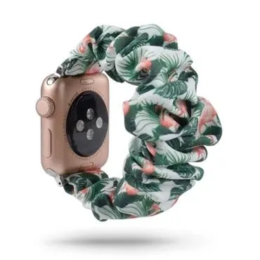 Scrunchie Elastic Watchband Sport Nylon Strap for iwatch Series 7 6 5