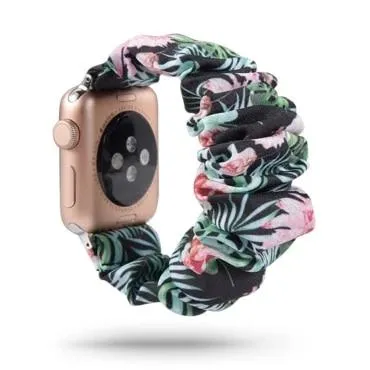 Scrunchie Elastic Watchband Sport Nylon Strap for iwatch Series 7 6 5