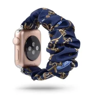 Scrunchie Elastic Watchband Sport Nylon Strap for iwatch Series 7 6 5