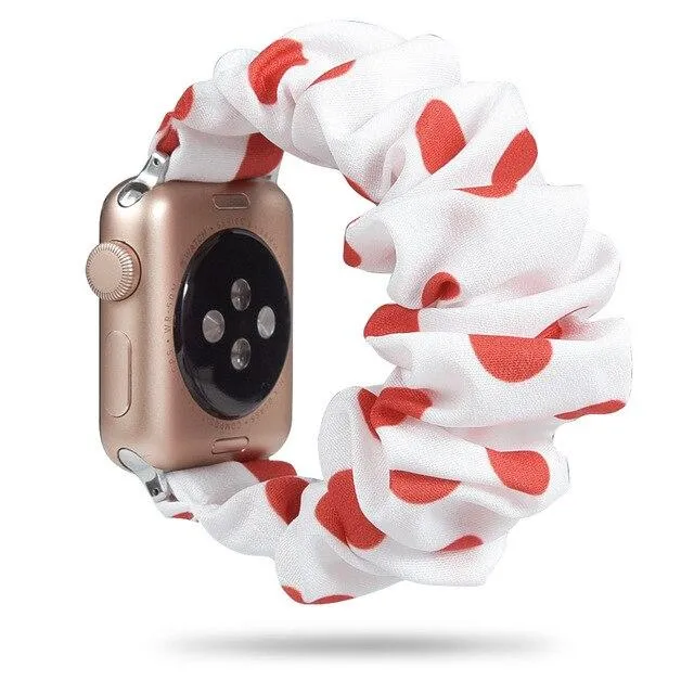 Scrunchie Elastic Watchband Sport Nylon Strap for iwatch Series 7 6 5