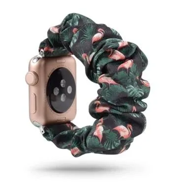 Scrunchie Elastic Watchband Sport Nylon Strap for iwatch Series 7 6 5