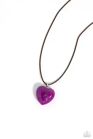 Serene Sweetheart - Purple Necklace - Paparazzi Accessories