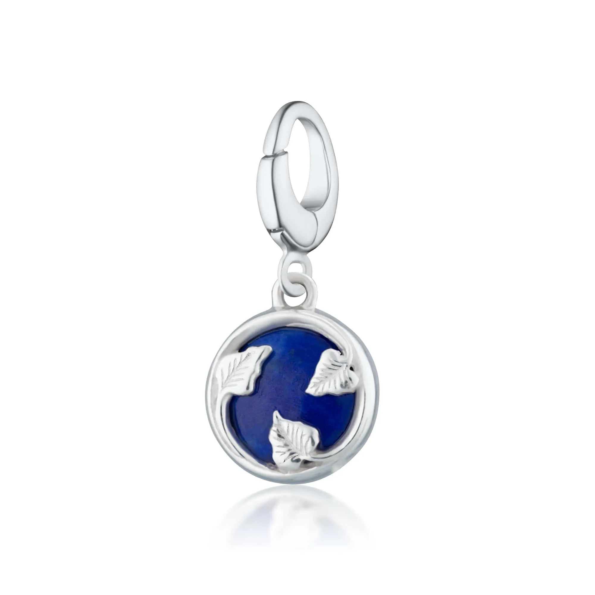 Silver Blue Lapis Healing Stone Charm (Wisdom)