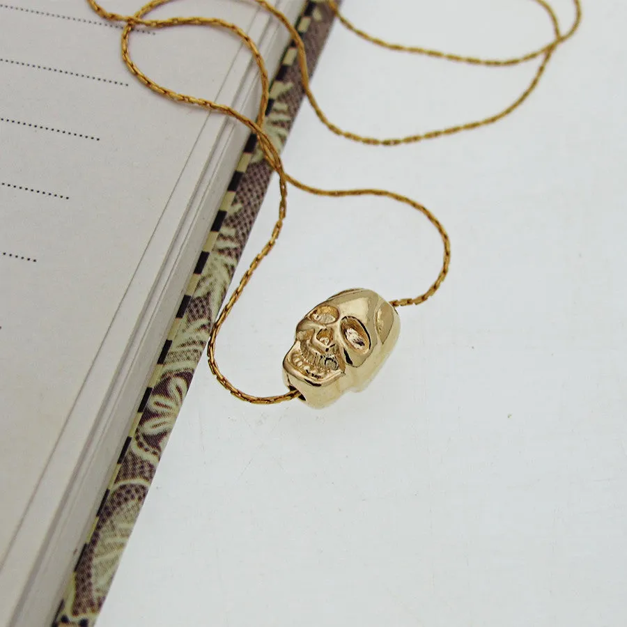 Skull Charm Choker Necklace