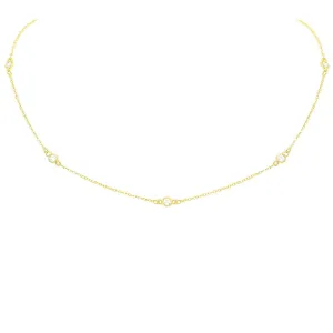 Sparkle Diamond CZ by the Minute Choker Short Necklace