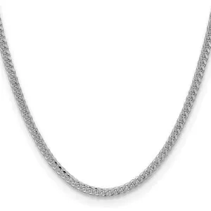 Sterling Silver 6.25 mm Solid Flat Cuban Chain with Lobster Clasp 22"