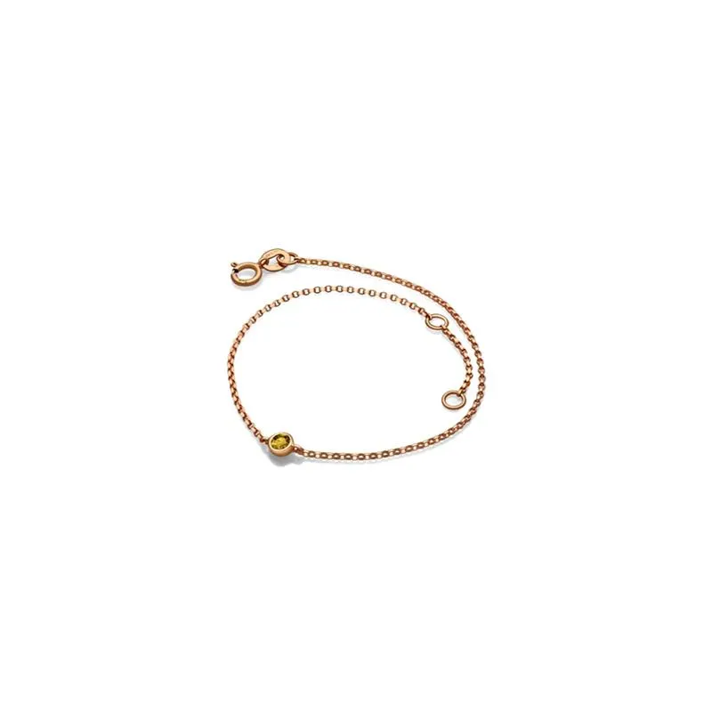 【TO ME, FROM ME】 Citrine Bracelet 18K Gold Nov. Birthstone