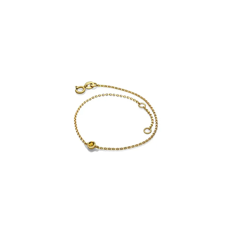 【TO ME, FROM ME】 Citrine Bracelet 18K Gold Nov. Birthstone